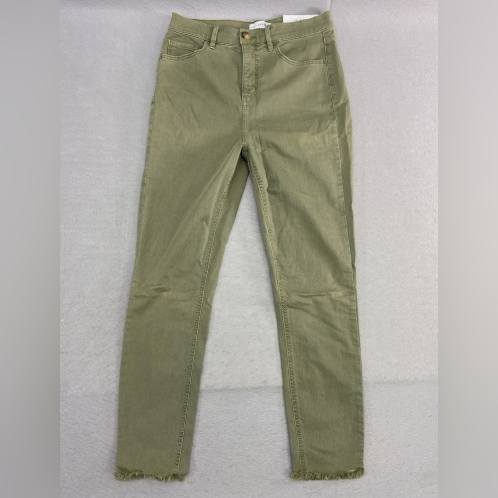 LOFT Women’s Olive Green High Waist Skinny Crop Pants